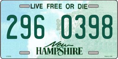 NH license plate 2960398