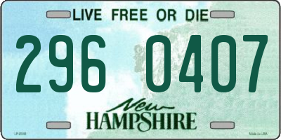 NH license plate 2960407