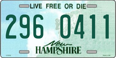 NH license plate 2960411