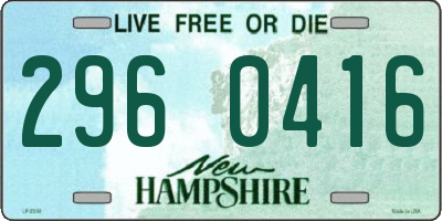 NH license plate 2960416