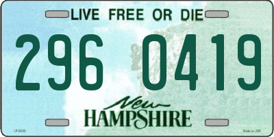 NH license plate 2960419