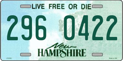 NH license plate 2960422