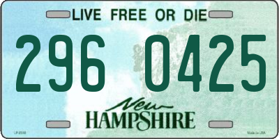 NH license plate 2960425