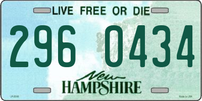 NH license plate 2960434