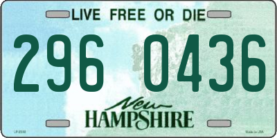 NH license plate 2960436