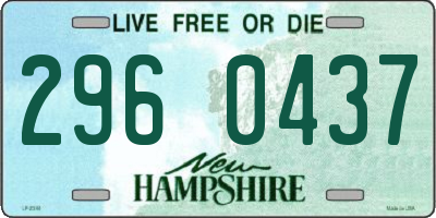 NH license plate 2960437