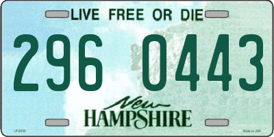 NH license plate 2960443