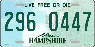 NH license plate 2960447