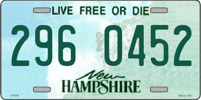 NH license plate 2960452