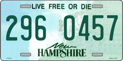 NH license plate 2960457