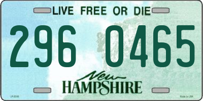 NH license plate 2960465
