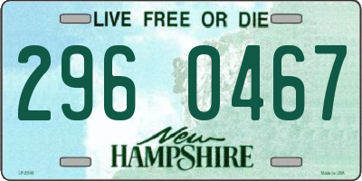 NH license plate 2960467