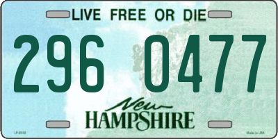 NH license plate 2960477