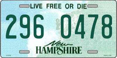 NH license plate 2960478