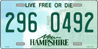 NH license plate 2960492