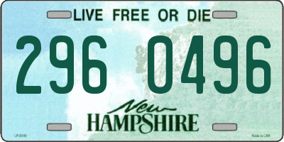NH license plate 2960496
