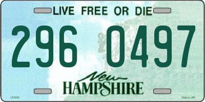 NH license plate 2960497