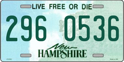 NH license plate 2960536