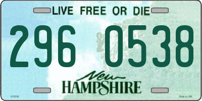 NH license plate 2960538