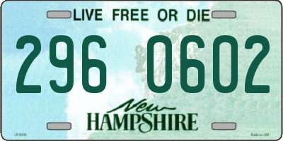NH license plate 2960602