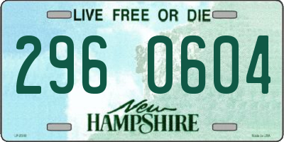 NH license plate 2960604