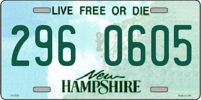 NH license plate 2960605
