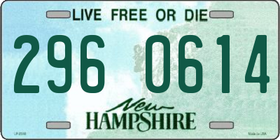 NH license plate 2960614