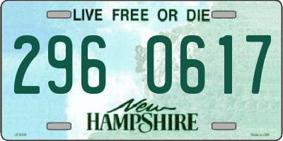 NH license plate 2960617