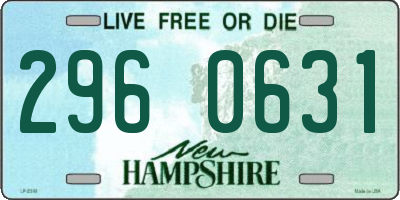 NH license plate 2960631