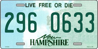 NH license plate 2960633