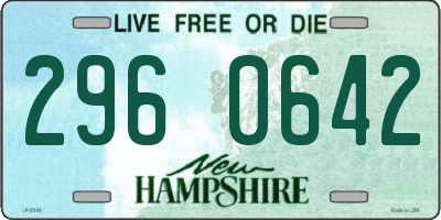 NH license plate 2960642