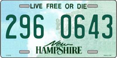 NH license plate 2960643