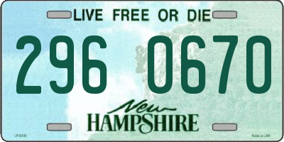 NH license plate 2960670