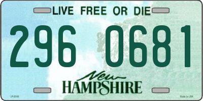 NH license plate 2960681
