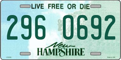 NH license plate 2960692