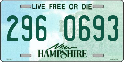 NH license plate 2960693