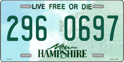 NH license plate 2960697