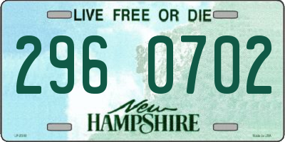 NH license plate 2960702
