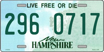NH license plate 2960717