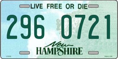 NH license plate 2960721