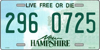 NH license plate 2960725
