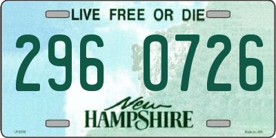 NH license plate 2960726