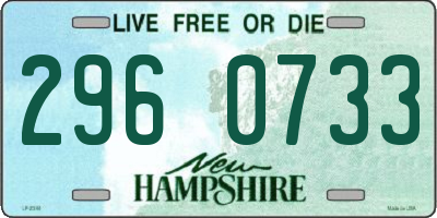 NH license plate 2960733