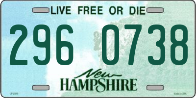 NH license plate 2960738