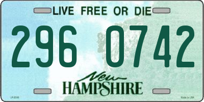 NH license plate 2960742