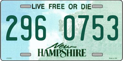 NH license plate 2960753