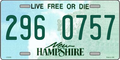 NH license plate 2960757