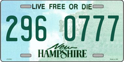 NH license plate 2960777