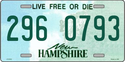 NH license plate 2960793