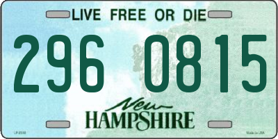 NH license plate 2960815